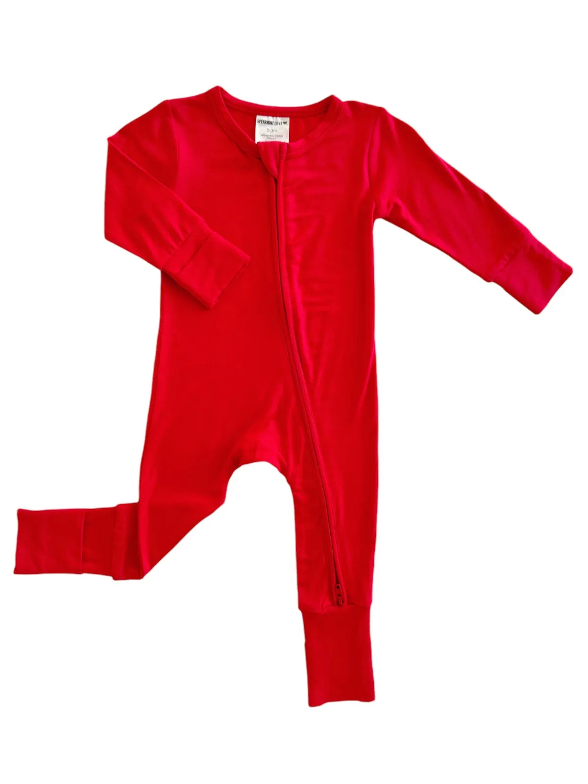 2-Way Convertible Zip Romper, Red