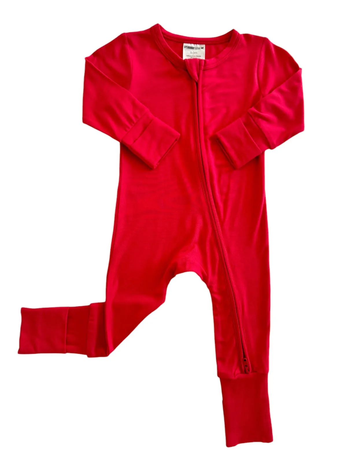 2-Way Convertible Zip Romper, Red