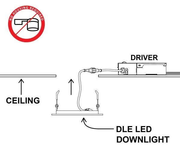 4 in. Square White Flat Panel LED Downlight in 3000K