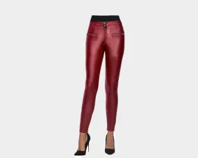 85 Burgundy wet-look Pants - The Rockstar