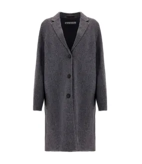 Acne Studios Single-Breasted Long-Sleeved Coat