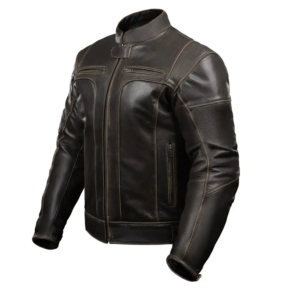 Adventure Retro Brown Motorcycle Leather Jacket