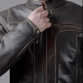 Adventure Retro Brown Motorcycle Leather Jacket