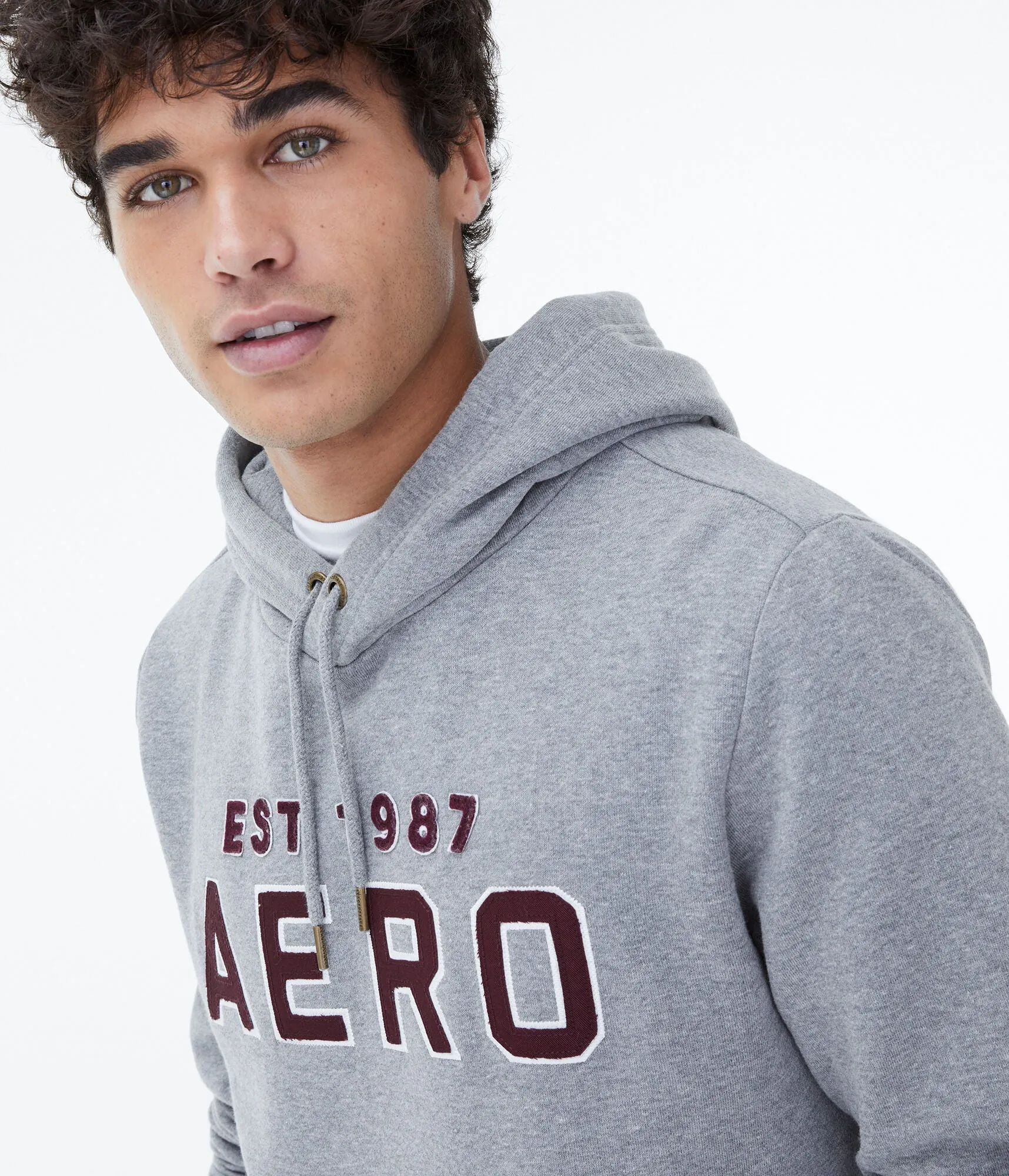 Aeropostale Aero Logo Block Letter Pullover Hoodie