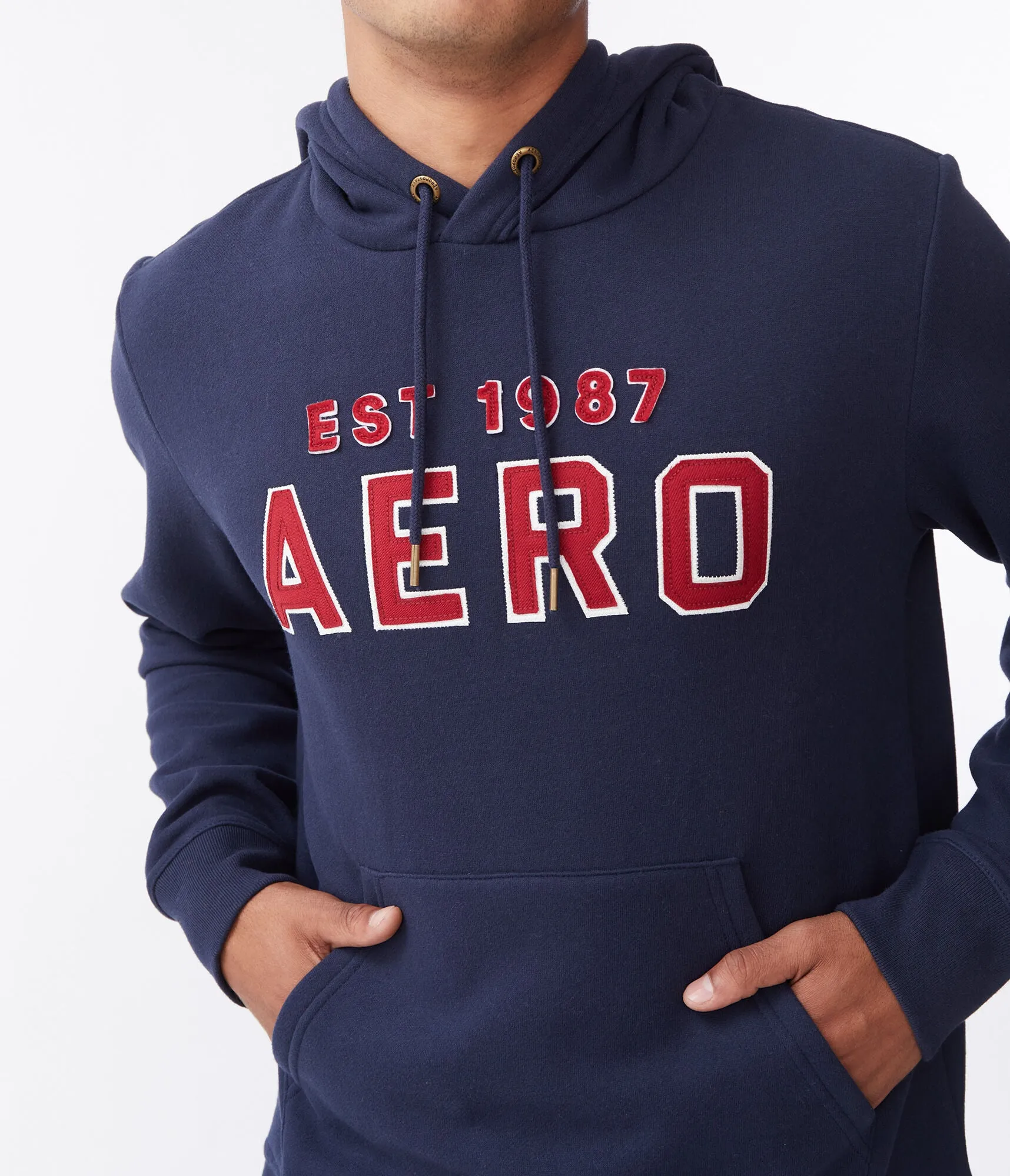 Aeropostale Aero Logo Block Letter Pullover Hoodie