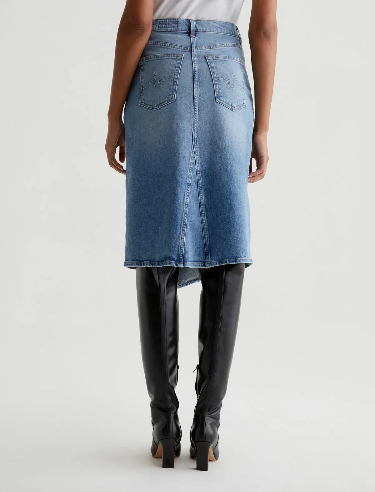 AG Denim Bruna Denim Skirt in 18 Year Oslo Wash