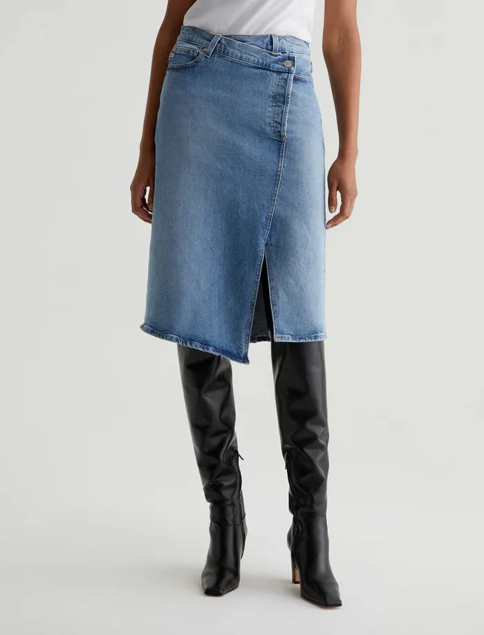 AG Denim Bruna Denim Skirt in 18 Year Oslo Wash