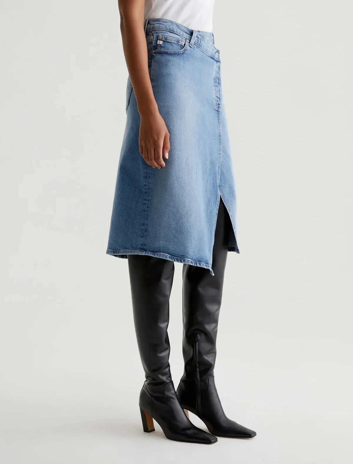 AG Denim Bruna Denim Skirt in 18 Year Oslo Wash