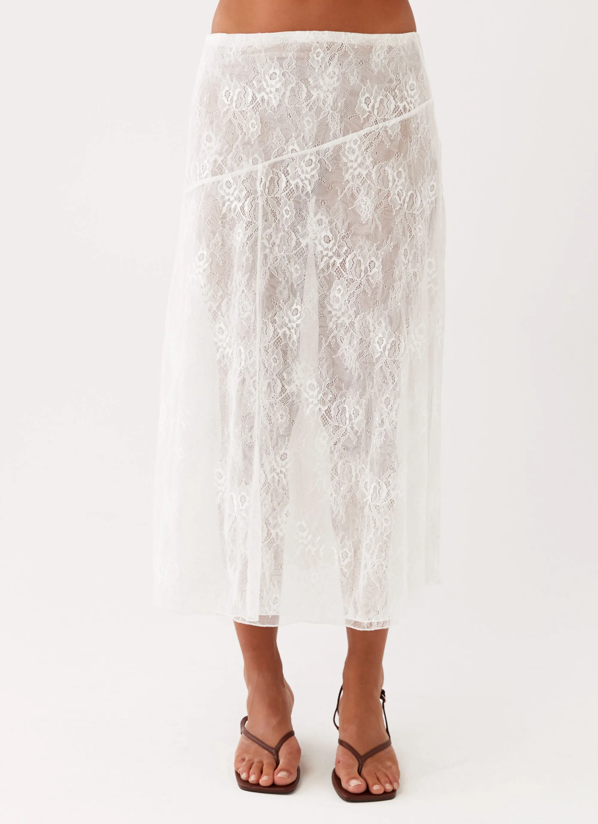 Alara Midi Skirt - White