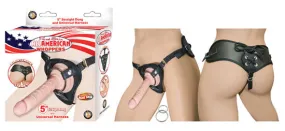 All American Whoppers 5 Straight Dong Flesh & Universal Harness"