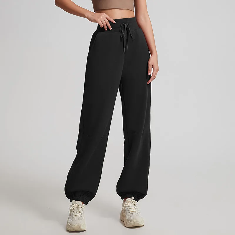 Alo Yoga velvet three-dimensional high waist belly tucking sports sweatpants