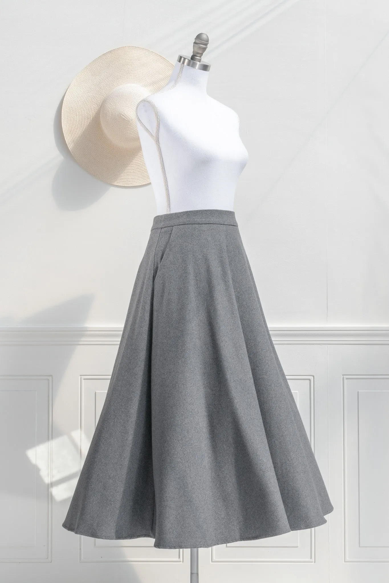 Alouette Midi Skirt - Grey