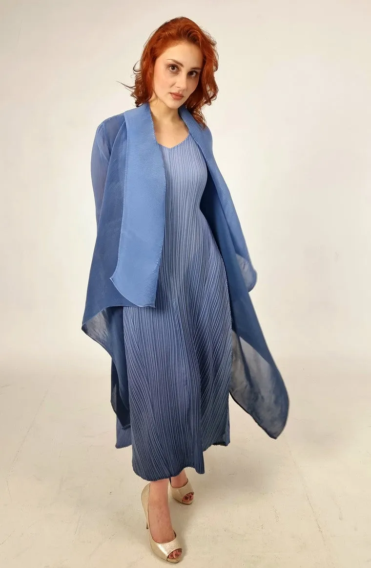 Alquema Bluebird To Dazzling Blue Ombre Long Estrella Dress And Collare Old Coat