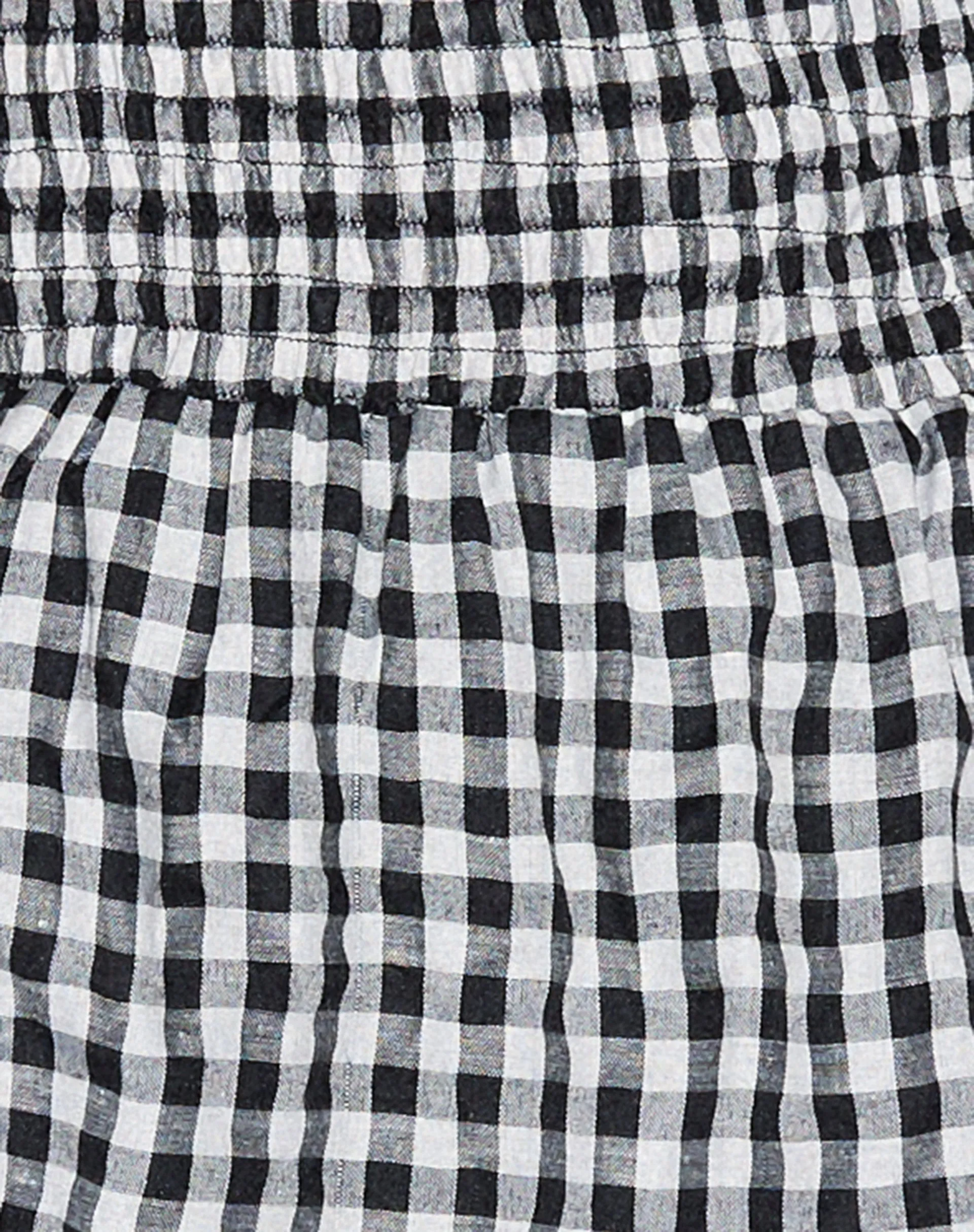 Ambrose Midi Dress in Black and White Gingham