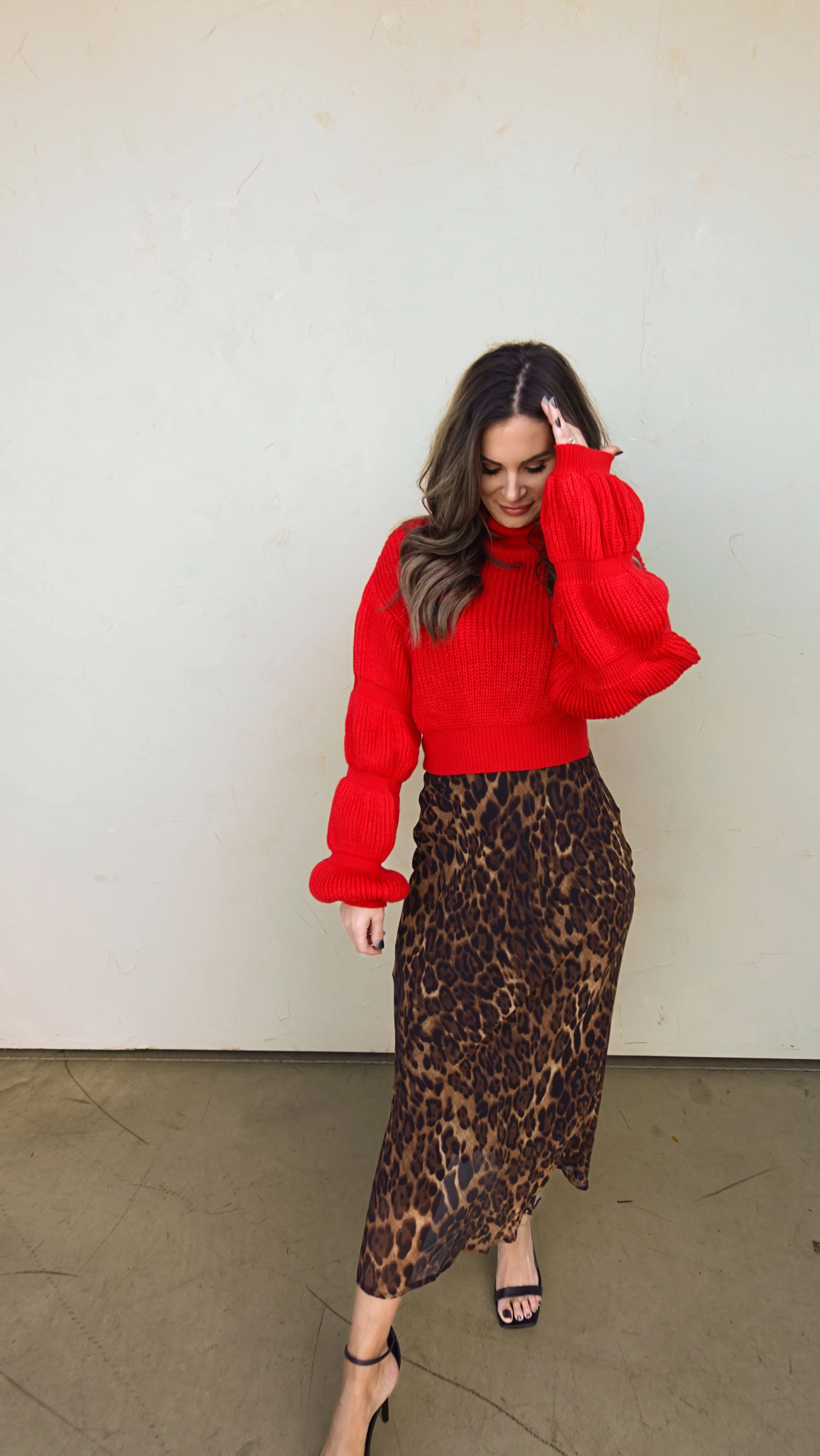 Animal Print Midi Skirt