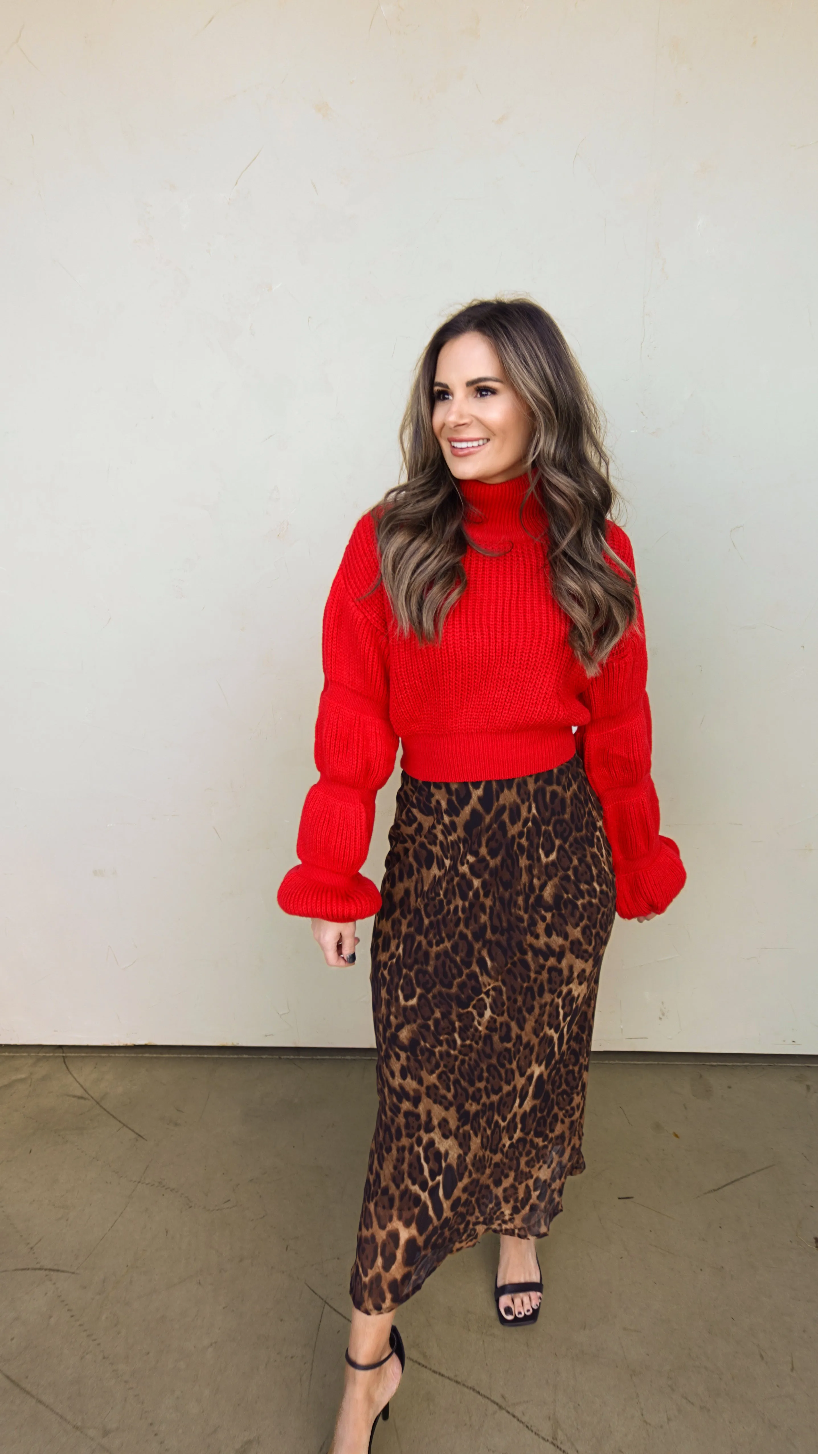 Animal Print Midi Skirt