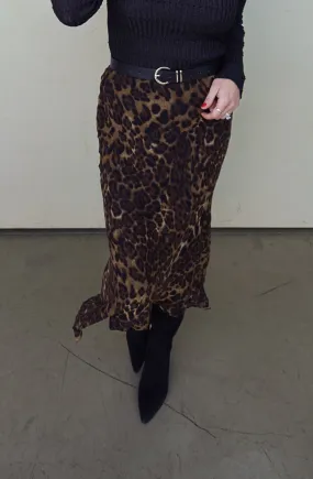 Animal Print Midi Skirt