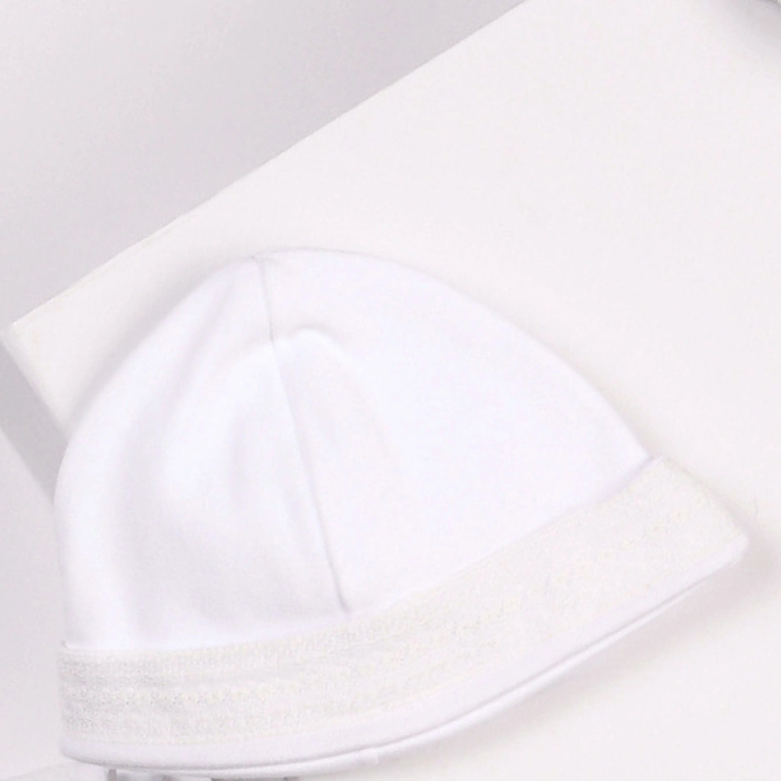 Baby White Quilted Cotton Hat