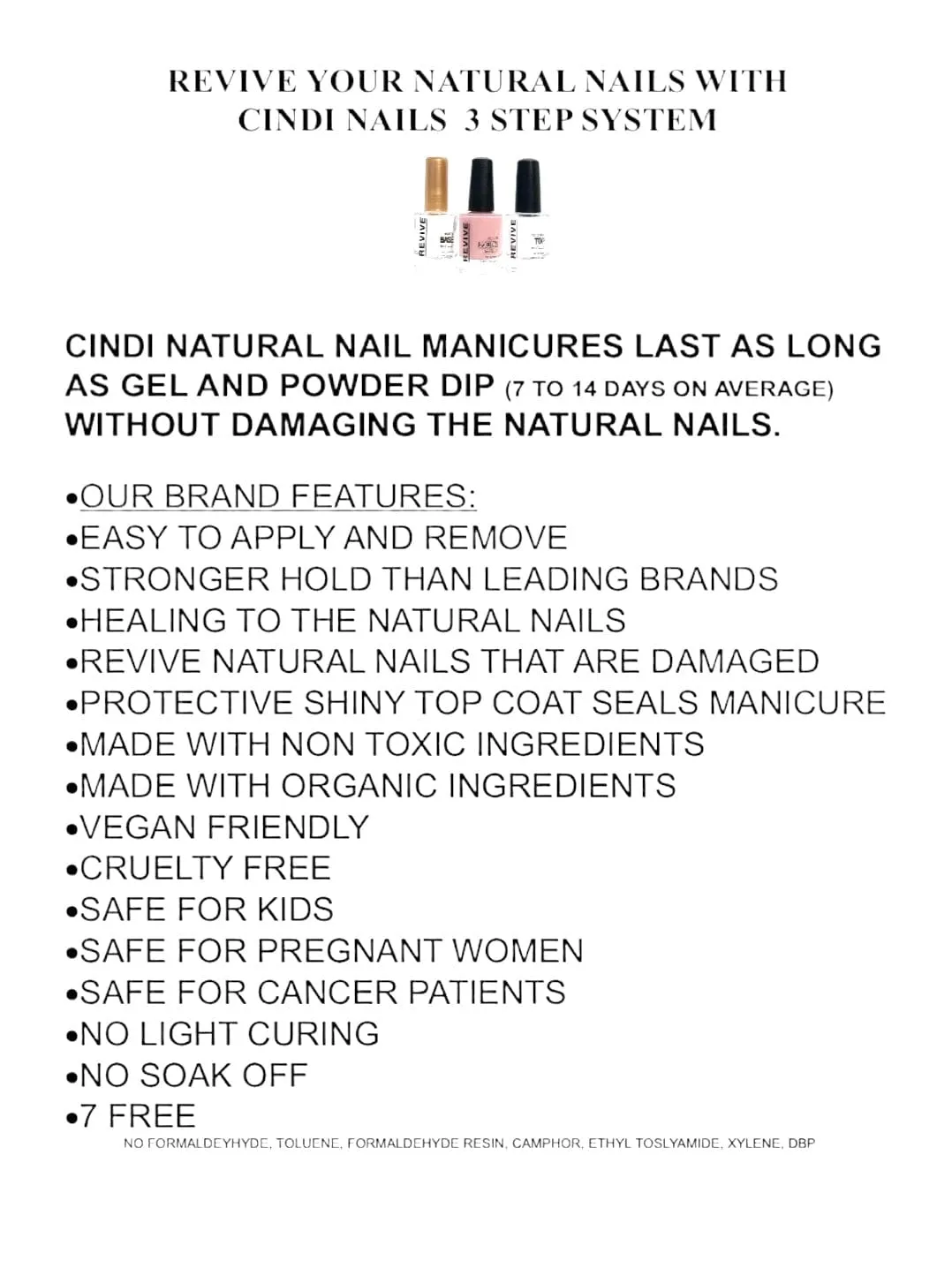 Base Coat Cindi Revive Healing Base Coat 7 Free 0.5oz