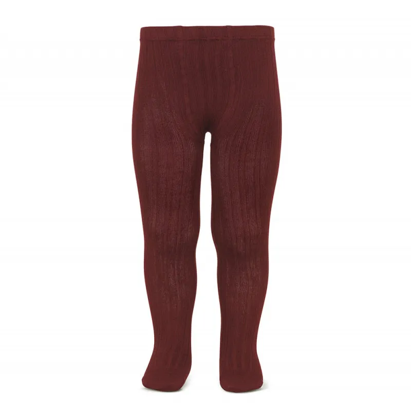 Basic Rib Tights, Garnet 575