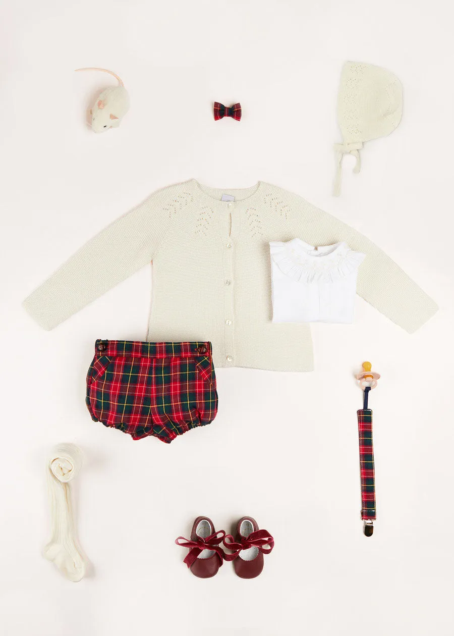 Belgravia Tartan Baby Girl Gift Set in Red