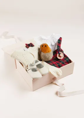 Belgravia Tartan Baby Girl Gift Set in Red