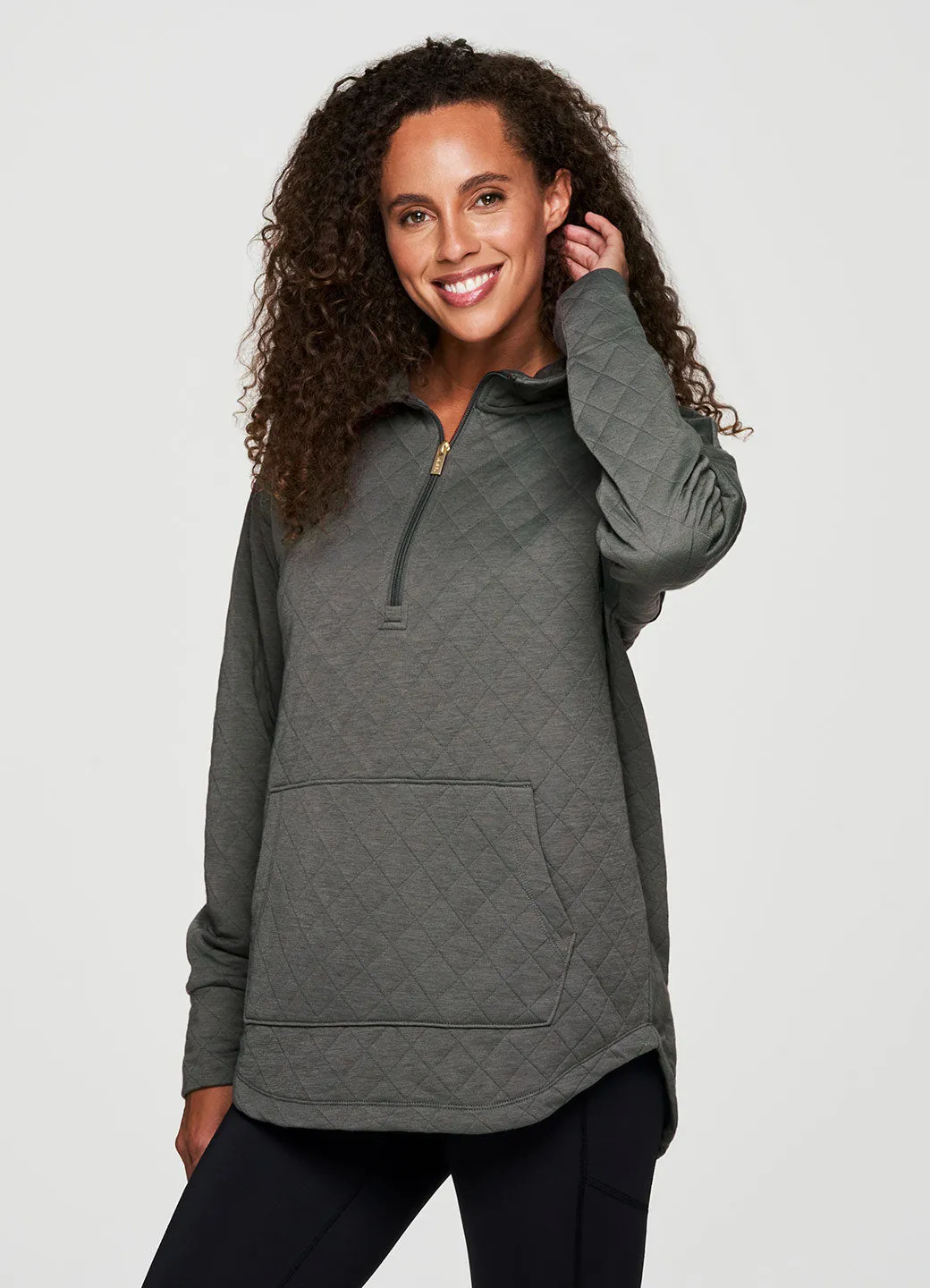 Birch Quilted 1/4 Zip Sweatshirt