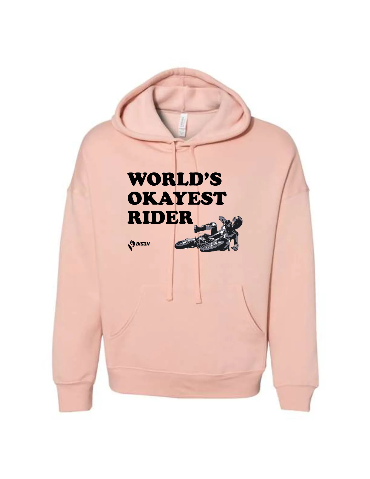 Bison World's Okayest Rider Pullover Hoodie