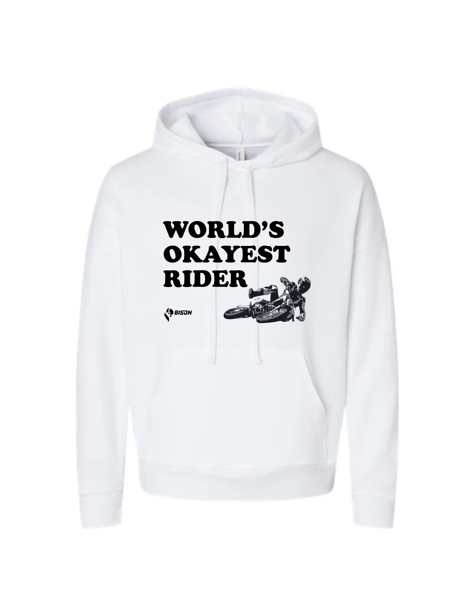 Bison World's Okayest Rider Pullover Hoodie