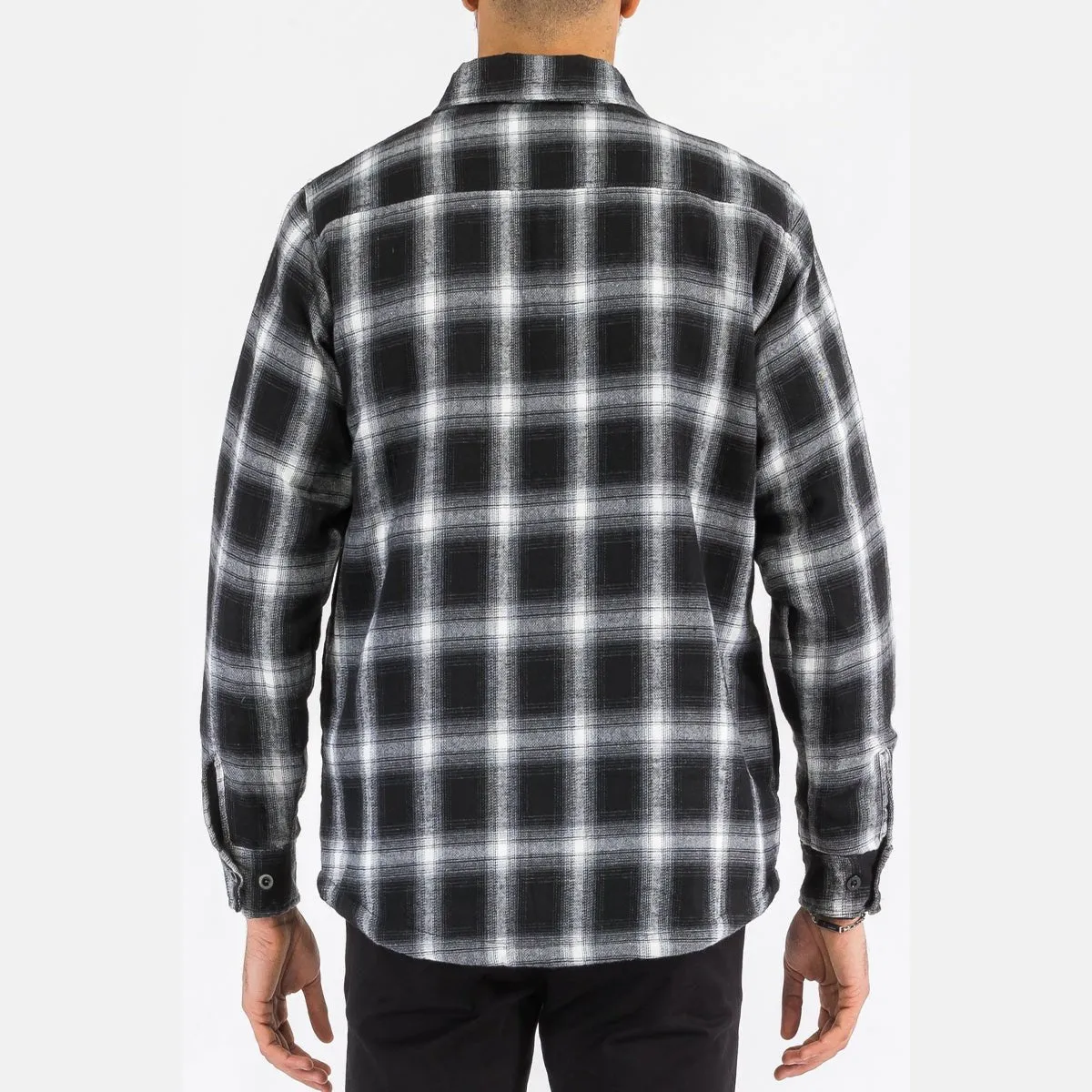 Black Quilted Flannel Shirt