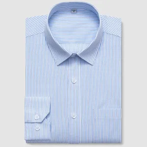 Blue Vertical Stripe Dress Shirt