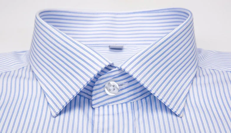 Blue Vertical Stripe Dress Shirt