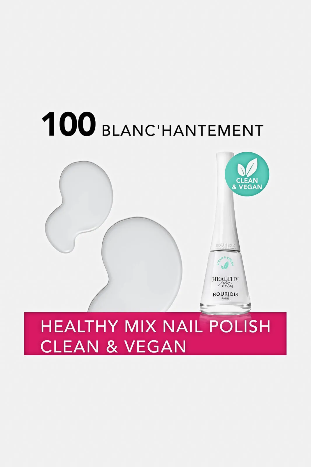 Bourjois Healthy Mix Clean Nail Polish Colour 100-  Blanc'Hantement