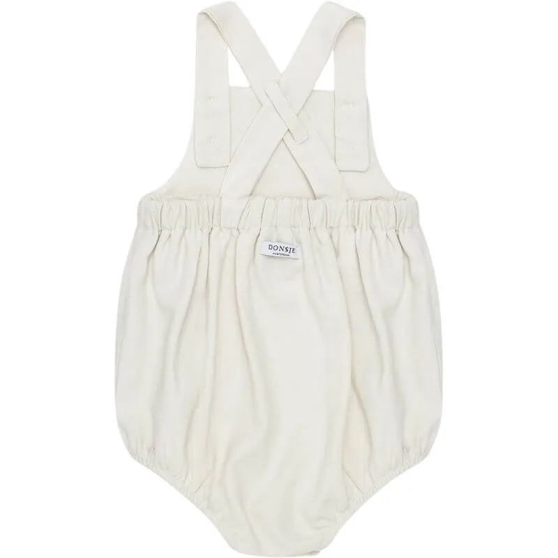 Boys White Organic Cotton Koala Romper