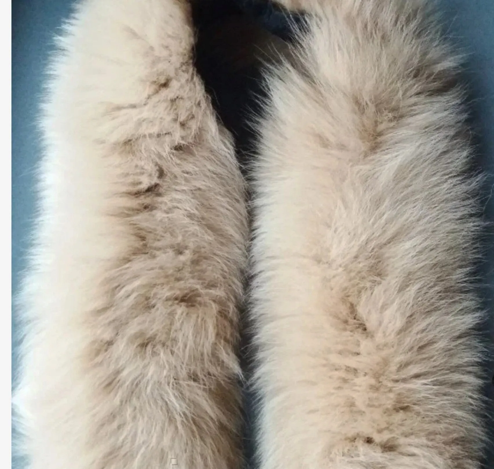 BY ORDER Fox (Tail) XXL Triple Real Fox Fur Trim Hood, Fur collar trim, Fox Fur Collar, Fur Scarf, Fur Ruff, Fur Jacket, Fur stripe, Real