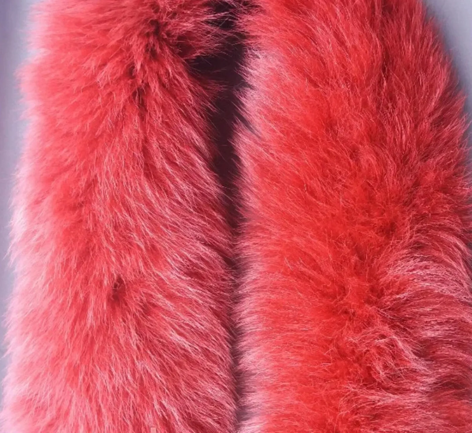 BY ORDER Fox (Tail) XXL Triple Real Fox Fur Trim Hood, Fur collar trim, Fox Fur Collar, Fur Scarf, Fur Ruff, Fur Jacket, Fur stripe, Real