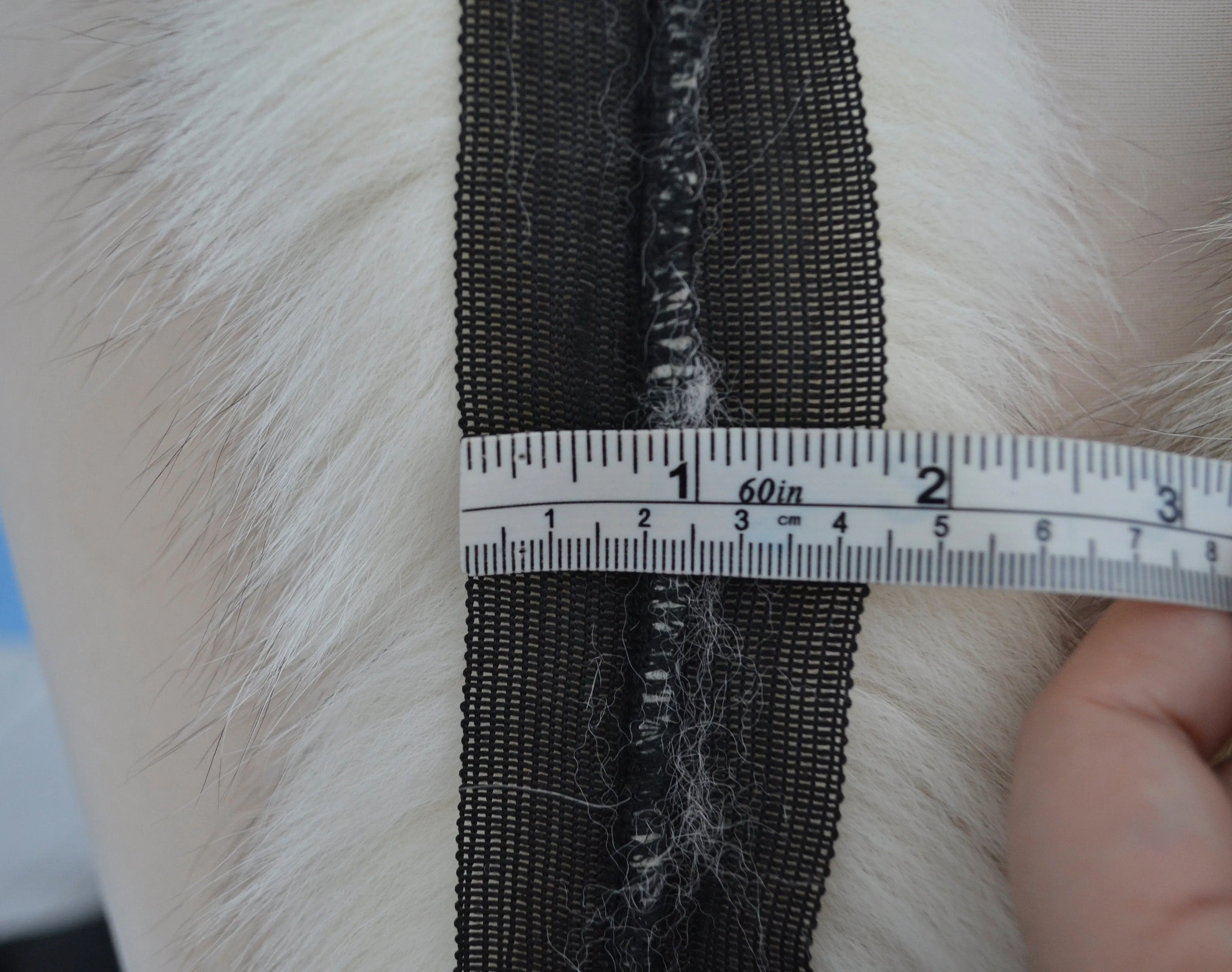 BY ORDER, Real Fox Fur (Tail) Trim Hood, Fur collar trim, Fox Fur Collar, Fur Scarf, Fur Ruff, Fur Hood, Fur stripe, Coat Trim, Ivory