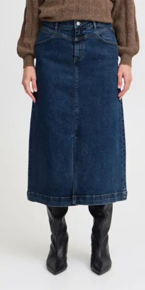 B.Young Denim Midi Skirt