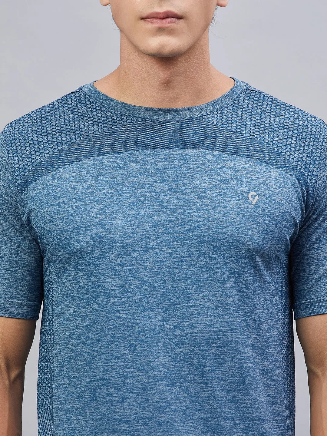 C9 Airwear Men's Seamless Moisture-Wicking Sports T-Shirt - Blue