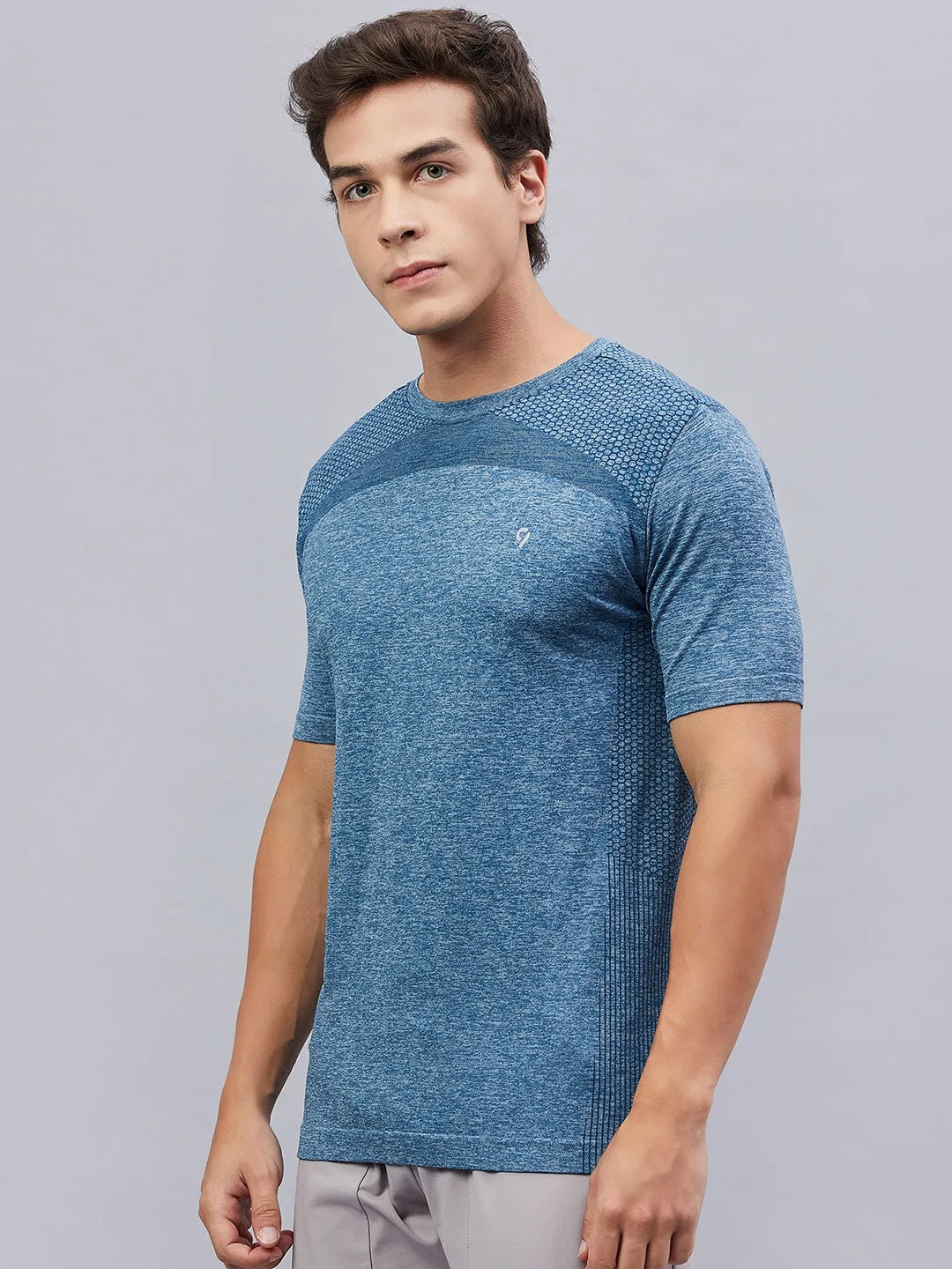 C9 Airwear Men's Seamless Moisture-Wicking Sports T-Shirt - Blue