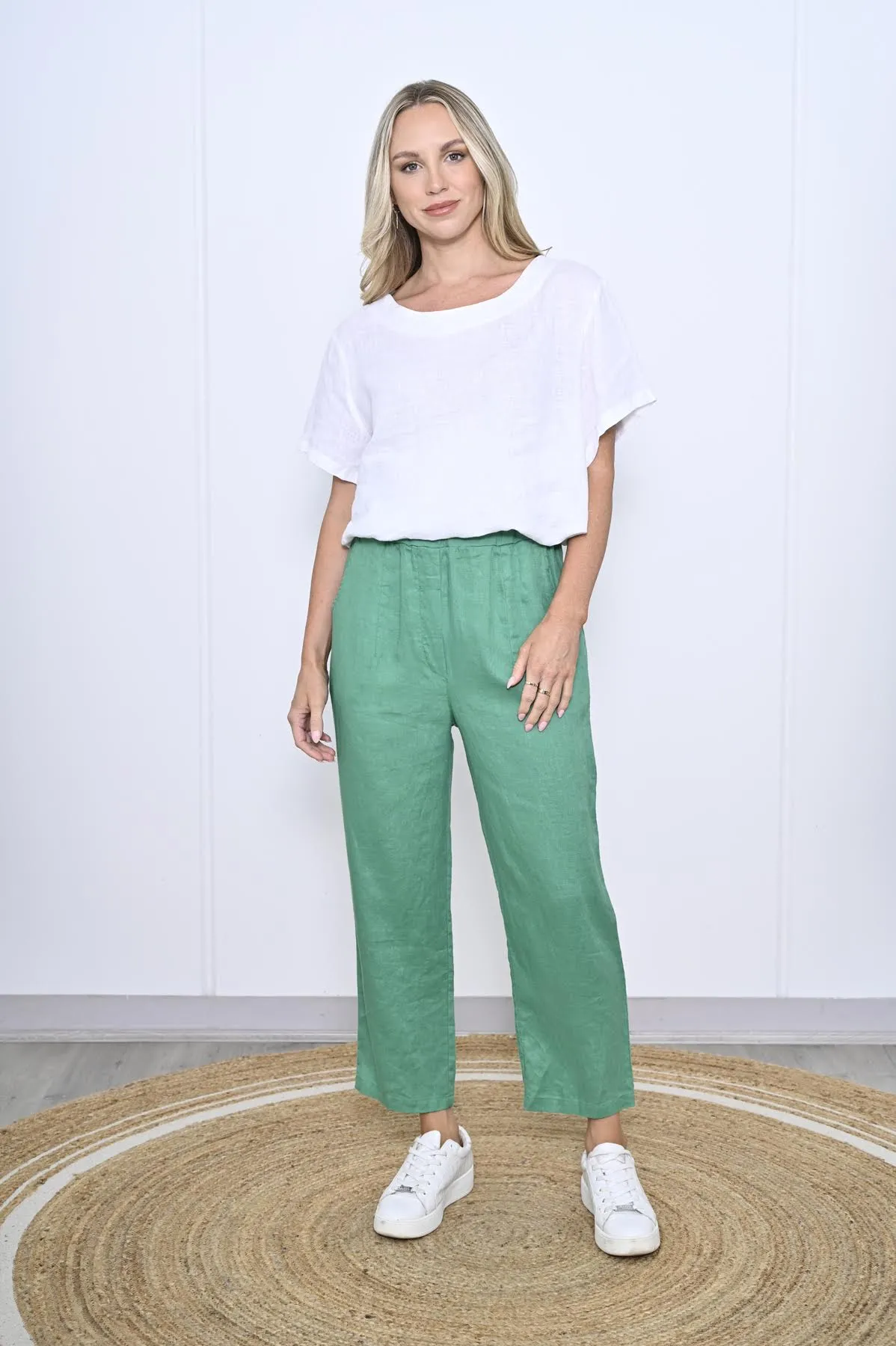 Cali Linen Straight Leg Pant