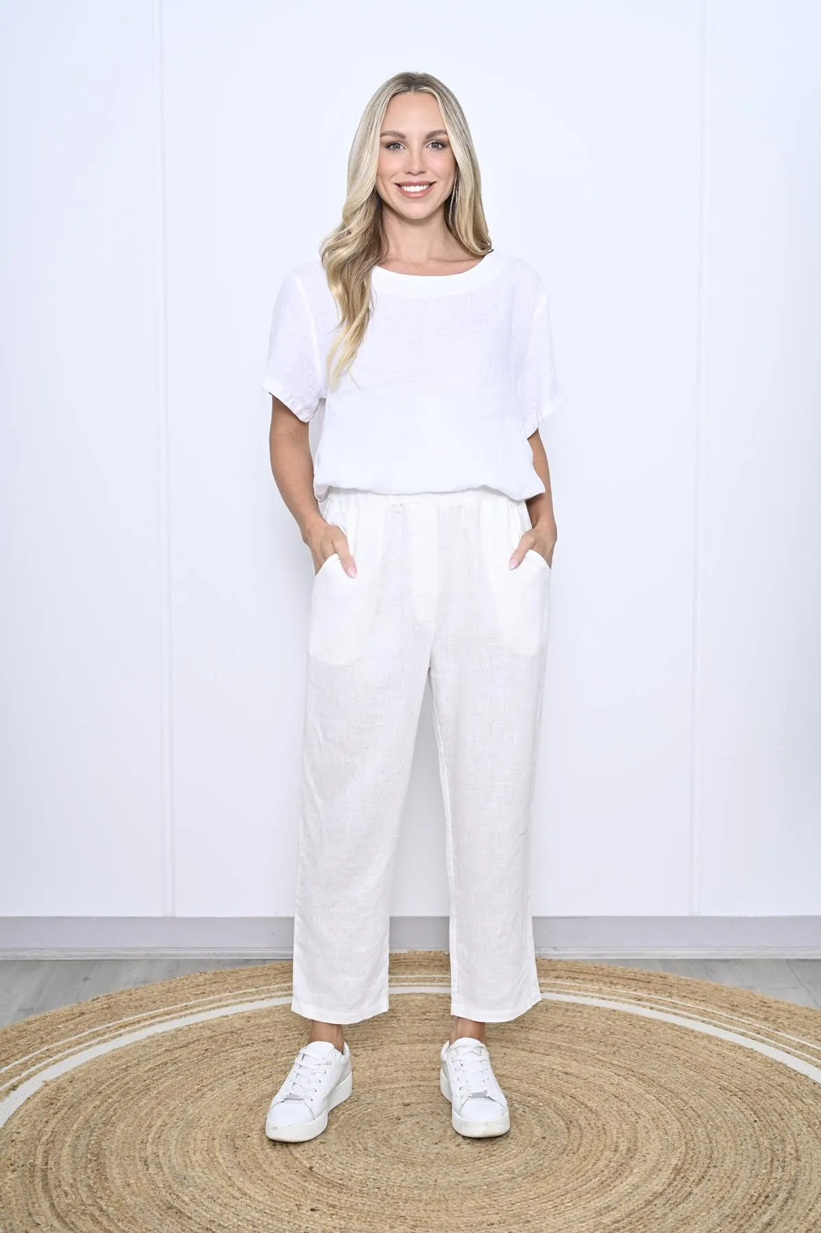 Cali Linen Straight Leg Pant