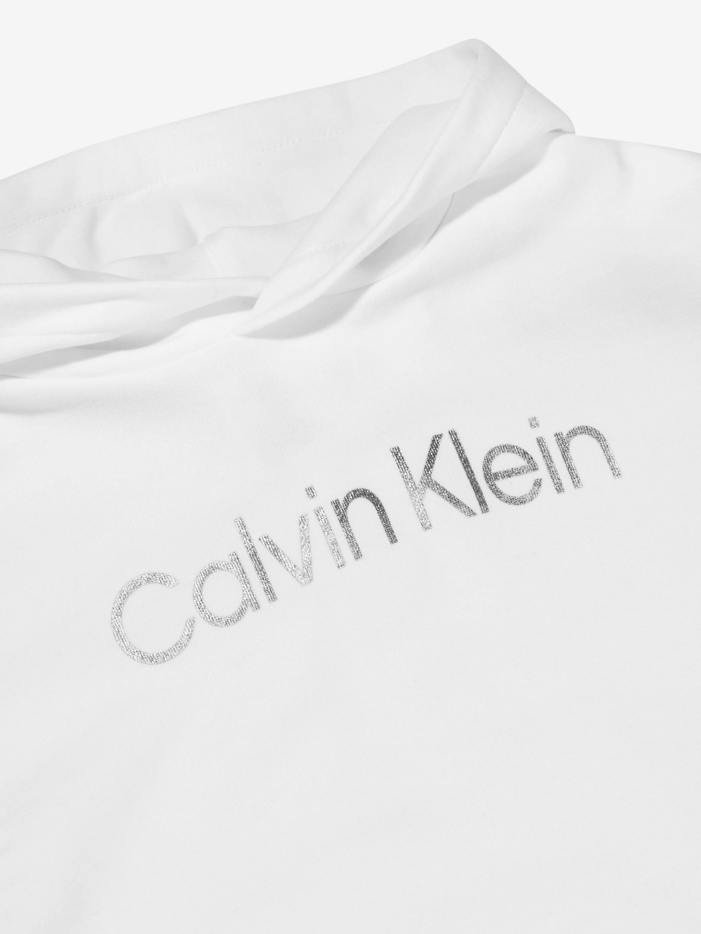 Calvin Klein Girls Cotton Logo Hoodie Dress