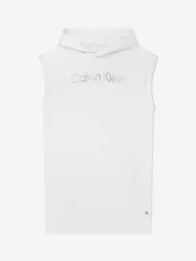 Calvin Klein Girls Cotton Logo Hoodie Dress