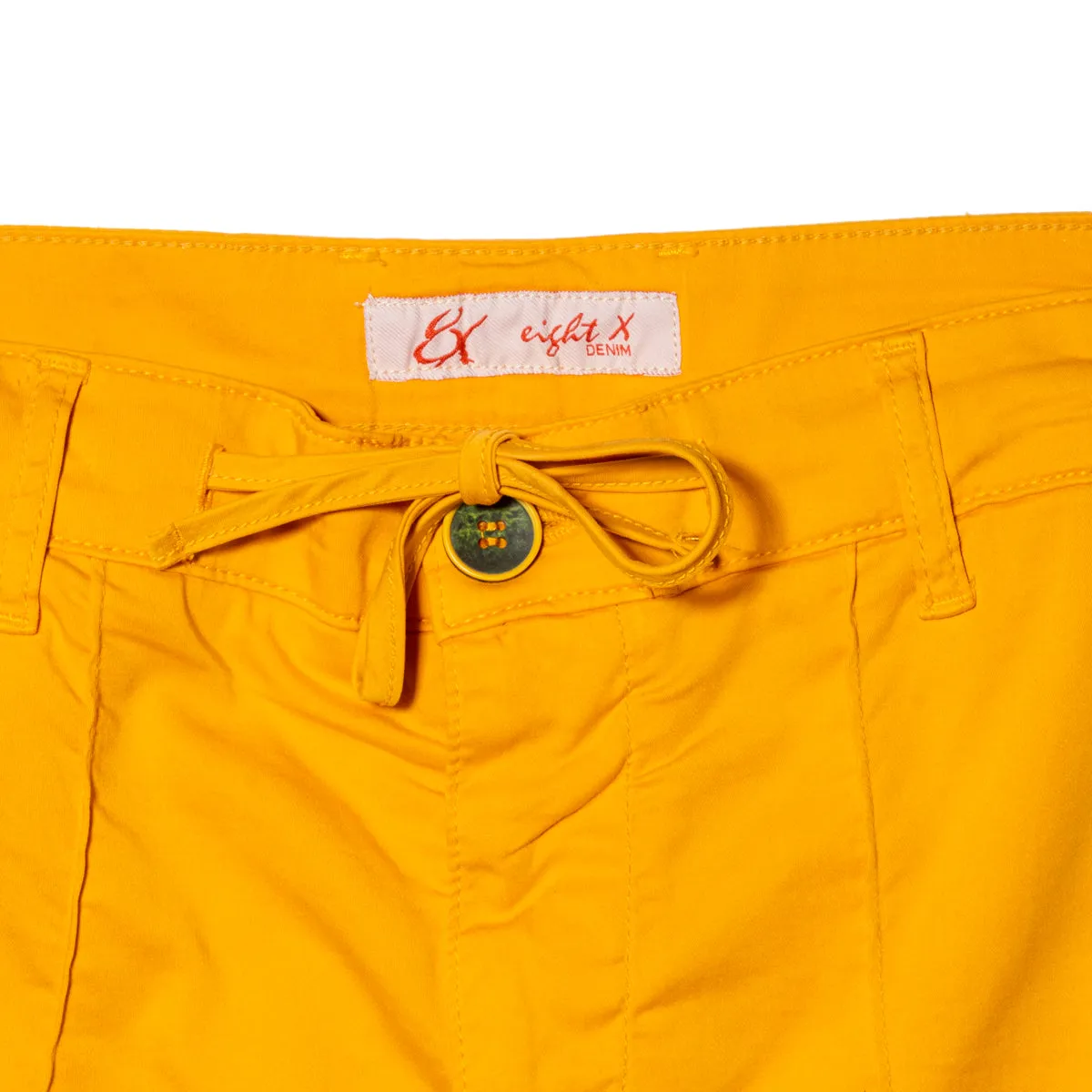 Chino Shorts w/ Drawstring Waist - Yellow