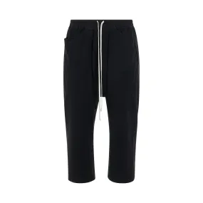 Classic Cargo Cropped Drawstring Pants in Black