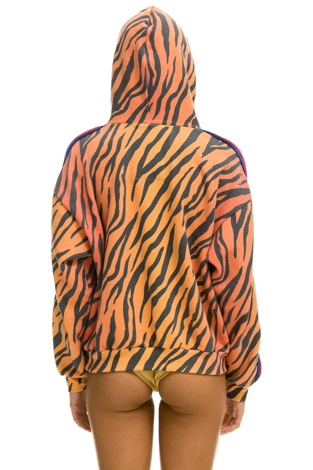 CLASSIC RELAXED PULLOVER HOODIE WITH ZIPPER POCKETS - TIGER