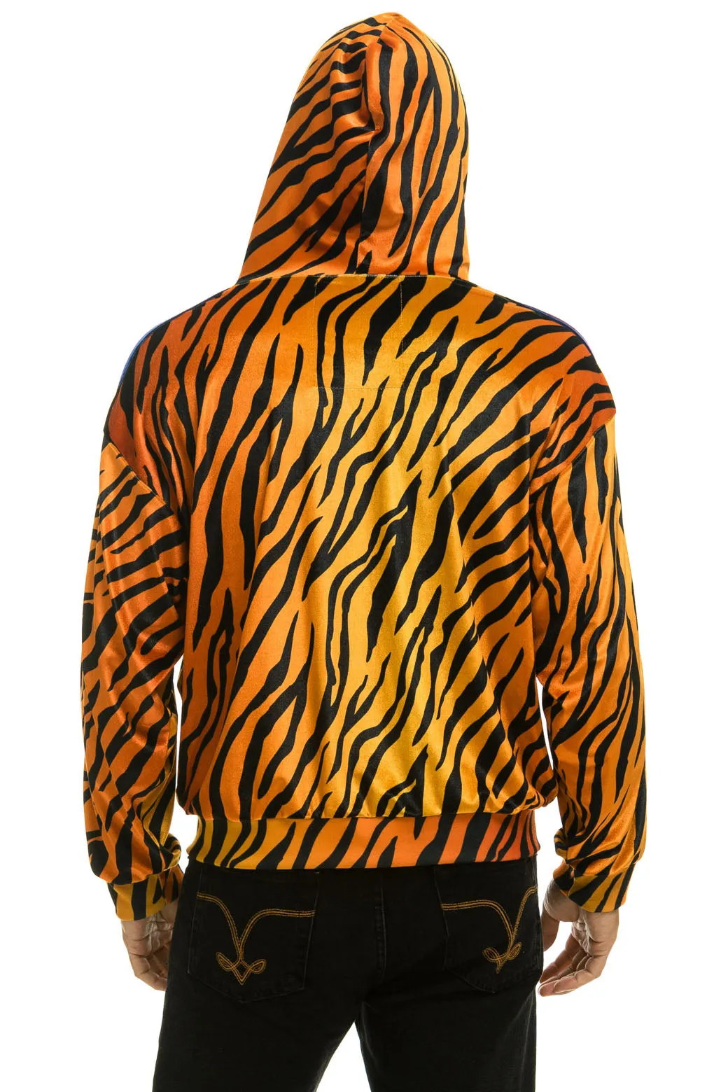 CLASSIC VELVET RELAXED ZIP HOODIE - TIGER