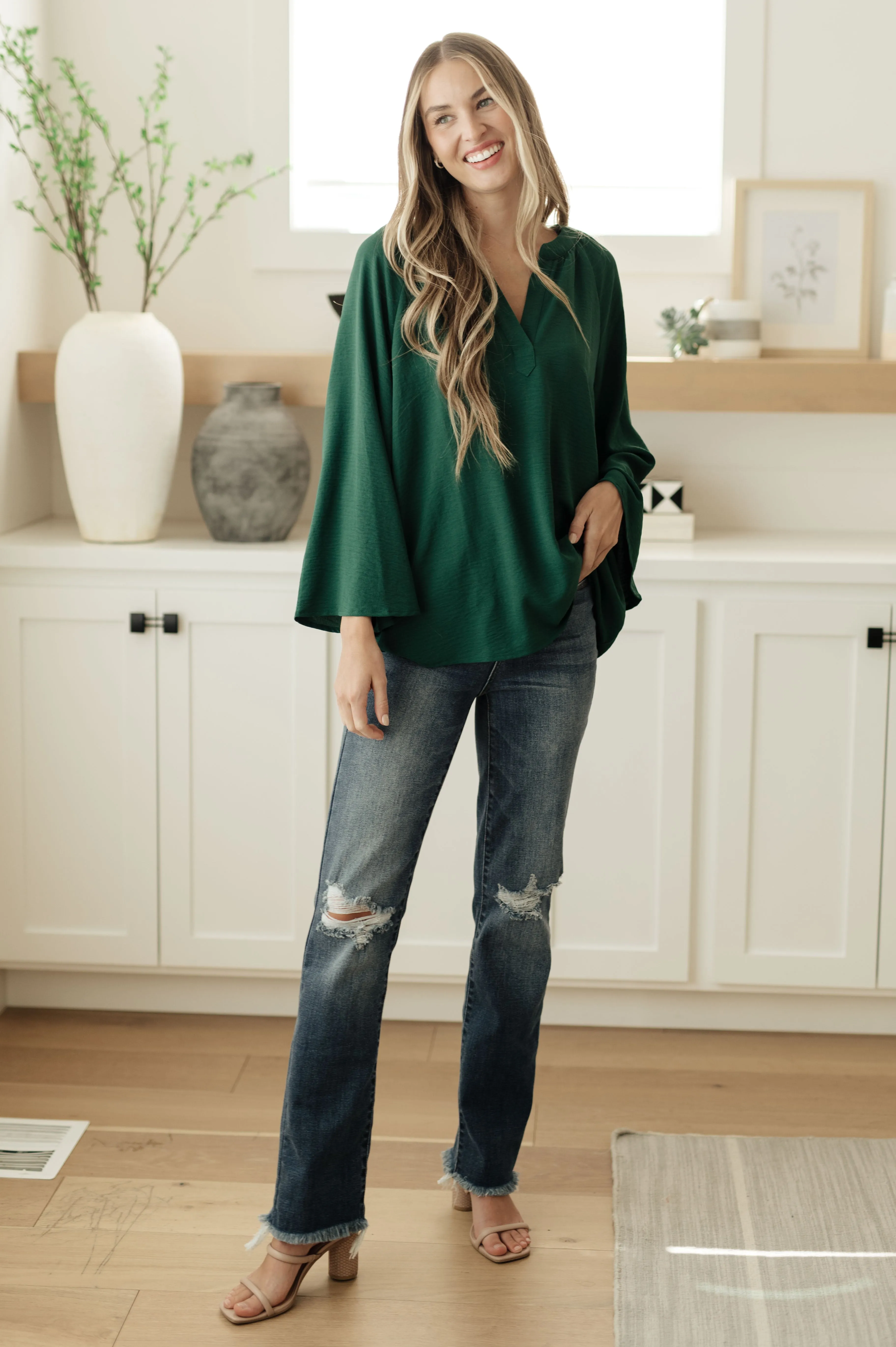 Climb On V-Neck Blouse - 11/8