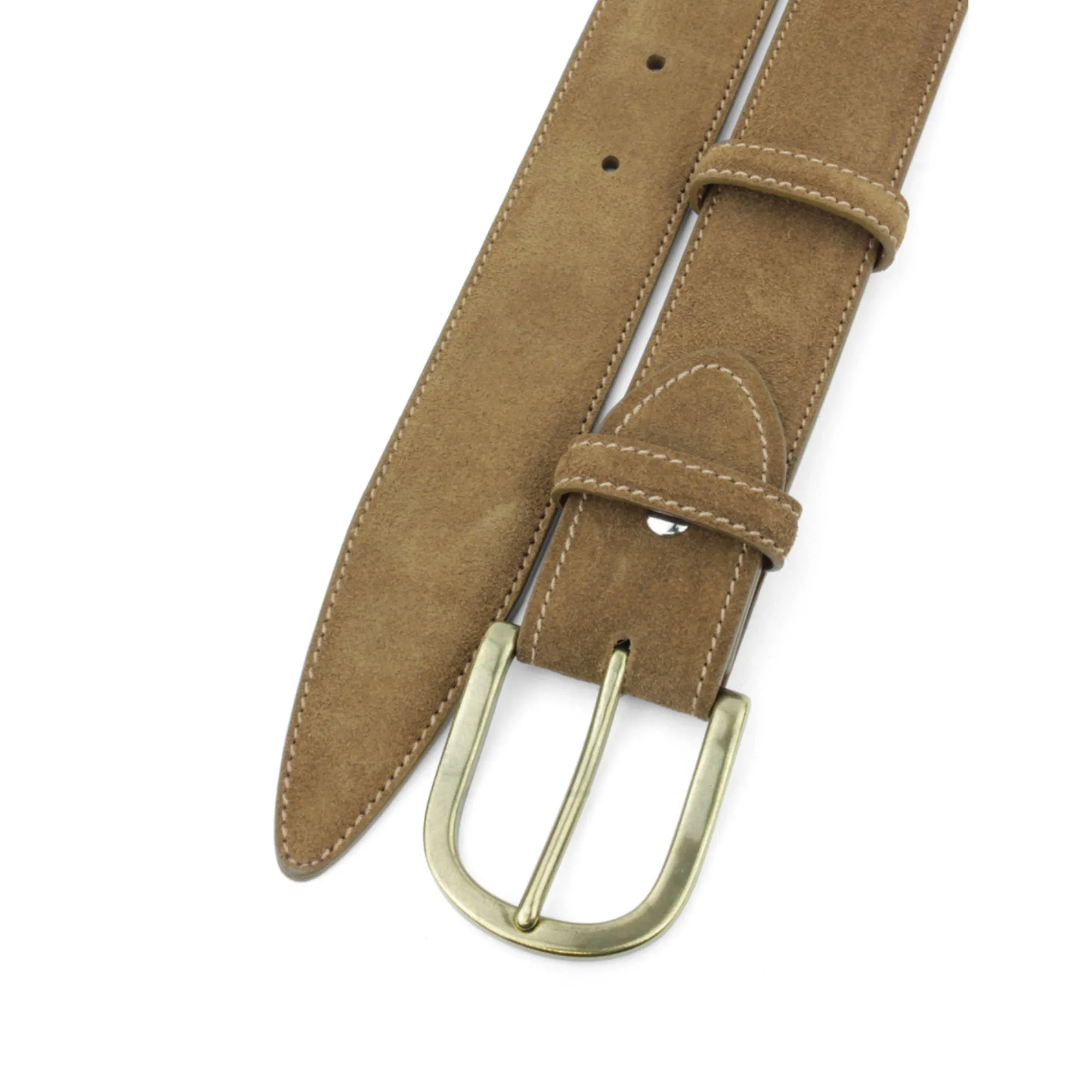 Conker Suede Classic Aged Gold Belt